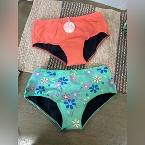 JOYJA

Blake Midi Brief Period Panty, Floral Green and ORANGE